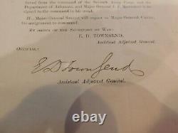 019 US Civil War General Order 290 Genl Steele out Reynolds in Signed Townsend