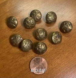 10 U. S. Civil War General Service Uniform Button, Scovills & Co. Extra 14mm