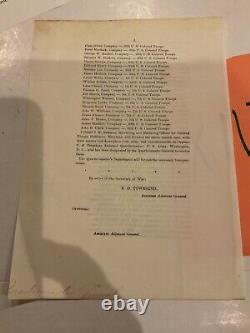 119 Civil War USCT Colored Troops Roster Transfer General Order 1865 Extracts