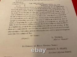 1261 CIVIL War Death To Spies General Order New Orleans Louisiana 1864 Mg Banks