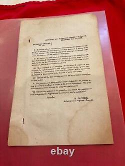 1303 CIVIL War Confederate General Order Richmond 1863 Draftees S Cooper Adj Gen