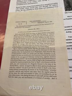 1311 Us Grant Promotion General Of The Army 1866 General Order 52 Rank Pay