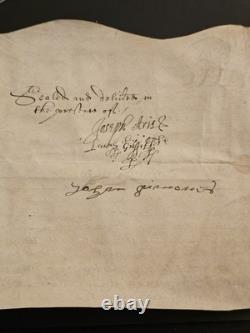 1649 English Civil War Vellum Deed Sir William Waller Parliamentarian General 1649 English Civil War Vellum Deed Sir William Waller Parliamentarian General
