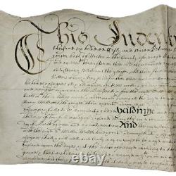 1649 English Civil War Vellum Deed Sir William Waller Parliamentarian General
