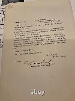 170 CIVIL War General Order Assigns Field Command Bypass Seniority Way For Grant