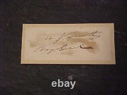 1800s Union General Andrew Jackson Smith Autographed Signed Cut Civil War