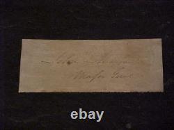 1800s Union General John Newton Autographed Signed Cut Civil War Engineer