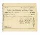 1834 Check Signed By Future Union Civil War General John A. Dix Erie Canal