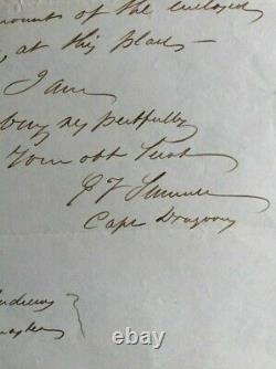 1835 Signed Letter Civil War Major General EDWIN SUMNER Fredericksburg Antietam