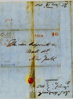1848 Union Army GENERAL WADSWORTH, killed in the Civil War, early legal letter