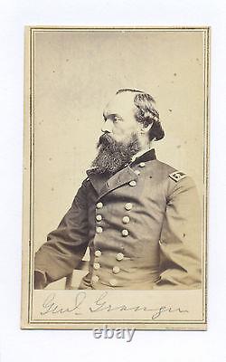 1860's GENERAL GORDON GRANGER CIVIL WAR CDV BRADY PHOTO FROM GEN. CROSMAN ALBUM