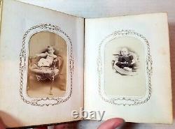 1860s Civil War soldier, generals, Lowell, Massachusetts old photo album, CDVs