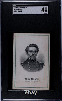 1860s L. Prang & Co General Beauregard SGC 4 Confederate Civil War Hero Manassas