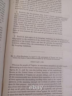 1861 Acts Of The State Of Virginia General Assembly, Civil War secession CSA