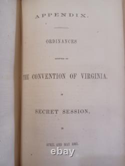 1861 Acts Of The State Of Virginia General Assembly, Civil War secession CSA