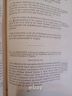 1861 Acts Of The State Of Virginia General Assembly, Civil War secession CSA