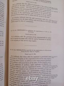 1861 Acts Of The State Of Virginia General Assembly, Civil War secession CSA