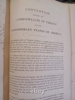 1861 Acts Of The State Of Virginia General Assembly, Civil War secession CSA