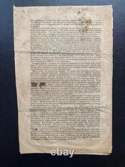 1861 Independence of the South by General Roger A. Pryor/ Confederate Imprint