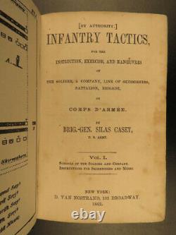 1862 1ed Infantry Tactics Civil War General Silas Casey Brigade Illustrated 3v