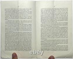 1862 CIVIL War Militia Draft Regulations General Orders 99 Lincoln Rare Historic