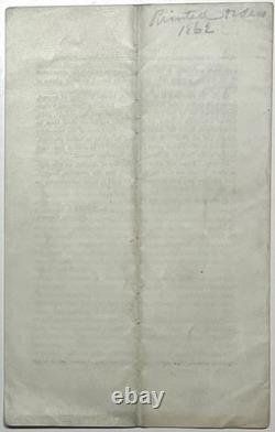 1862 CIVIL War Militia Draft Regulations General Orders 99 Lincoln Rare Historic