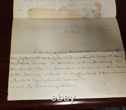 1862 CIVIL War Signed Brigadier General Joseph Fisher Gettysburg Battle Hero Doc