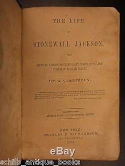 1863 1st ed Stonewall Jackson American CIVIL WAR Confederate General Battle CSA