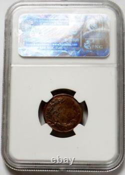 1863 CIVIL WAR GENERAL McCLELLAN 1 CENT PATRIOTIC TOKEN F#143/261 NGC MS 63 BN