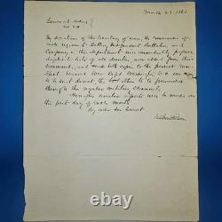 1863 Civil War General Order No 20, By Ulysses S. Grant Signed Gen J. G. Wilson