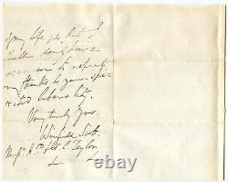 1863 Civil War General Winfield Scott Autograph Letter Signed