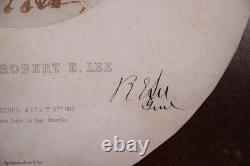 1863 General Robert E Lee Signed Twice Goupil & Cie Lithograph Civil War