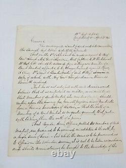 1863 Lt Colonel J Talbot Pitman Civil War letter Document Court Martial General