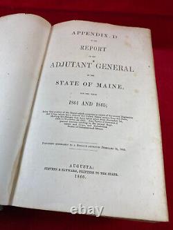 1864-1865 MAINE Adjutant General Report, CIVIL WAR Col Joshua L Chamberlain