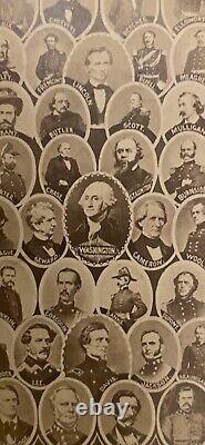 1864 Abraham Lincoln, Jefferson Davis, Civil War Generals + Statesmen CDV Photo