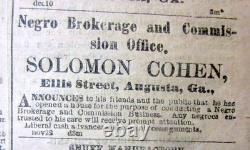 1864 Confederate AUGUSTA Georgia Civil War newspaper w GENERAL NATHAN B FORREST