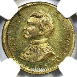 (1864) F-138/434 b R-6 NGC MS 64 GENERAL G. B. McCLELLAN Civil War Token