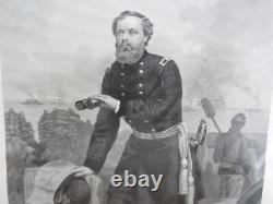 1864 Quincy Adams Q. A. Gillmore Civil War General Engraved Print Alonzo Chappel