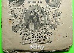 1865 CIVIL WAR Monthly THE SOLDIERS CASKET Memorial GENERAL SHERMANs SON WILLY