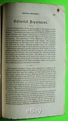 1865 CIVIL WAR Monthly THE SOLDIERS CASKET Memorial GENERAL SHERMANs SON WILLY