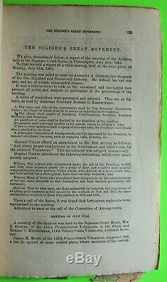 1865 CIVIL WAR Monthly THE SOLDIERS CASKET Memorial GENERAL SHERMANs SON WILLY