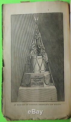 1865 CIVIL WAR Monthly THE SOLDIERS CASKET Memorial GENERAL SHERMANs SON WILLY