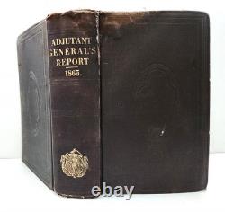 1865 antique CIVIL WAR massachusetts HISTORY RECORDS SOLDIER Adjutant General