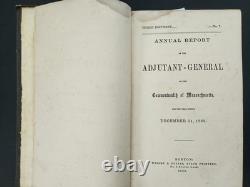 1865 antique CIVIL WAR massachusetts HISTORY RECORDS SOLDIER Adjutant General