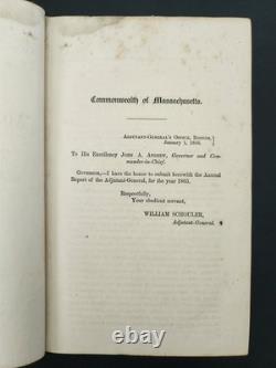 1865 antique CIVIL WAR massachusetts HISTORY RECORDS SOLDIER Adjutant General