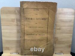 1866 Acts Of The General Assembly Of South Carolina 1864-65 Civil War