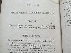 1866 Raleigh JOURNAL OF THE NORTH CAROLINA GENERAL ASSEMBLY Rare Civil War Book
