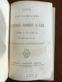 1867 Life and Campaigns of General Robert E. Lee, Confederate Civil War General