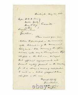 1868 Autograph Letter Signed by Union Civil War General Andrew A. Humphreys