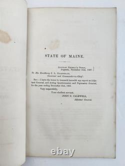 1868 antique CIVIL WAR HISTORY maine ADJUTANT GENERAL REPORT gov chamberlain
